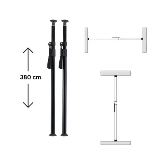 Dearkol Studio Telescopic Grip Auto Pole Set with Rubber Protective End Caps