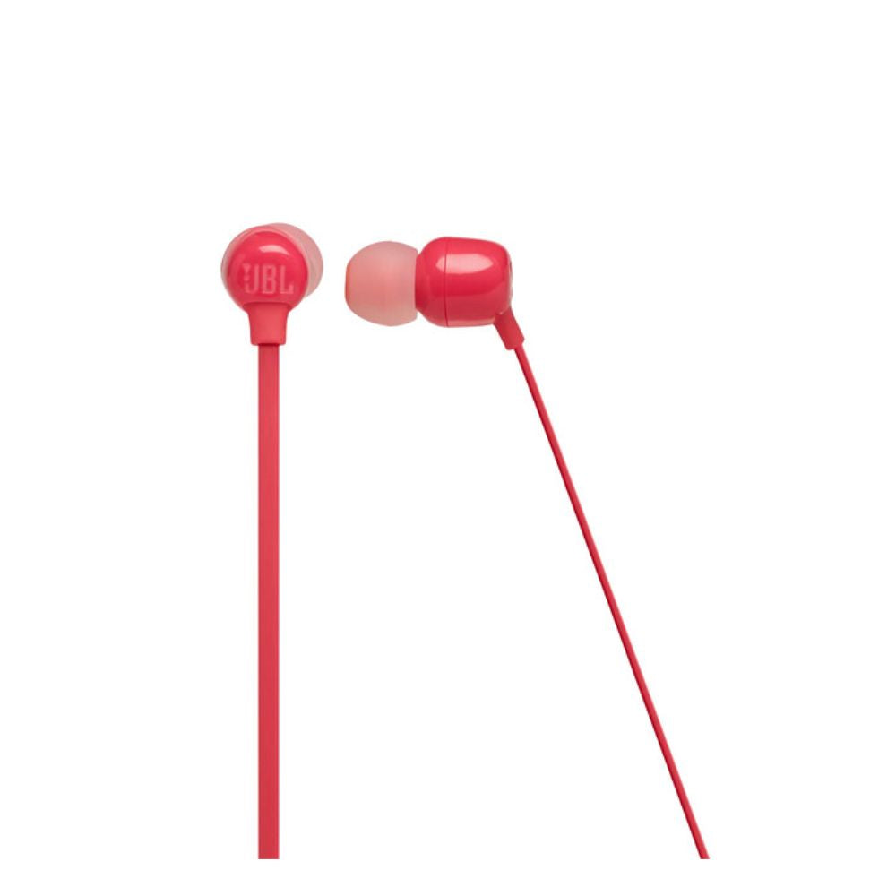 JBL Tune 115BT In-Ear Bluetooth Earphones with In-Line Volume and Audio Remote Controls, Built-In Microphone, and Up to 8 Hours of Playtime - Coral, Gray, Teal