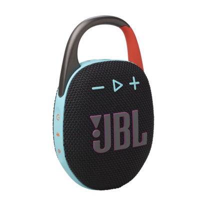 JBL CLIP 5 Ultra Portable IP67 Waterproof Bluetooth Speaker with Up to 15Hrs Battery Life with Playtime Boost Mode, Supports Multi-Speaker Connection via Auracast App - Black, Black-Orange, Blue, Pink, Purple, Red, Sand, Squad, White