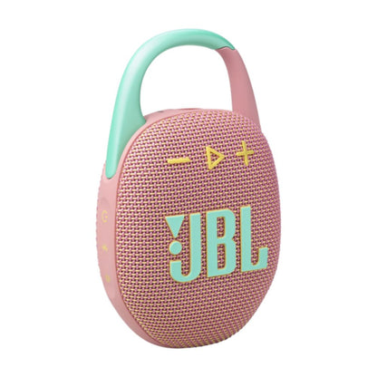 JBL CLIP 5 Ultra Portable IP67 Waterproof Bluetooth Speaker with Up to 15Hrs Battery Life with Playtime Boost Mode, Supports Multi-Speaker Connection via Auracast App - Black, Black-Orange, Blue, Pink, Purple, Red, Sand, Squad, White