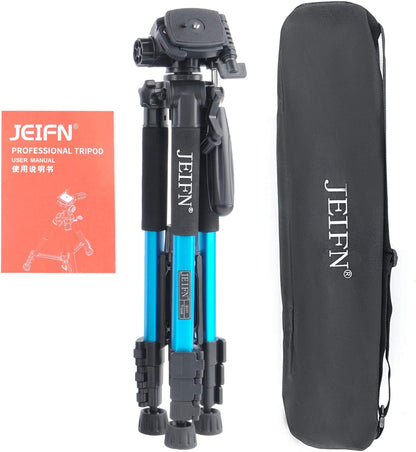 [CLEARANCE] Jeifn by Zomei Q111 4-Section Portable Travel Camera Tripod with 58" Max Height, 5Kg Max Payload with QR Quick Release Plate and Aluminum Construction