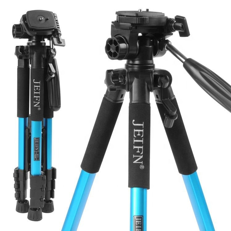 Jeifn by Zomei Q111 4-Section Portable Travel Camera Tripod with 58" Max Height, 5Kg Max Payload with QR Quick Release Plate and Aluminum Construction