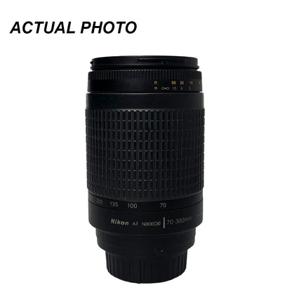 [PRE OWNED] Nikon AF Nikkor 70-300mm f 4 -5.6G Used Telephoto Lens F-Mount DX/ FX format Screw Drive AF AutoFocus with 9 Rounded Aperture Blades