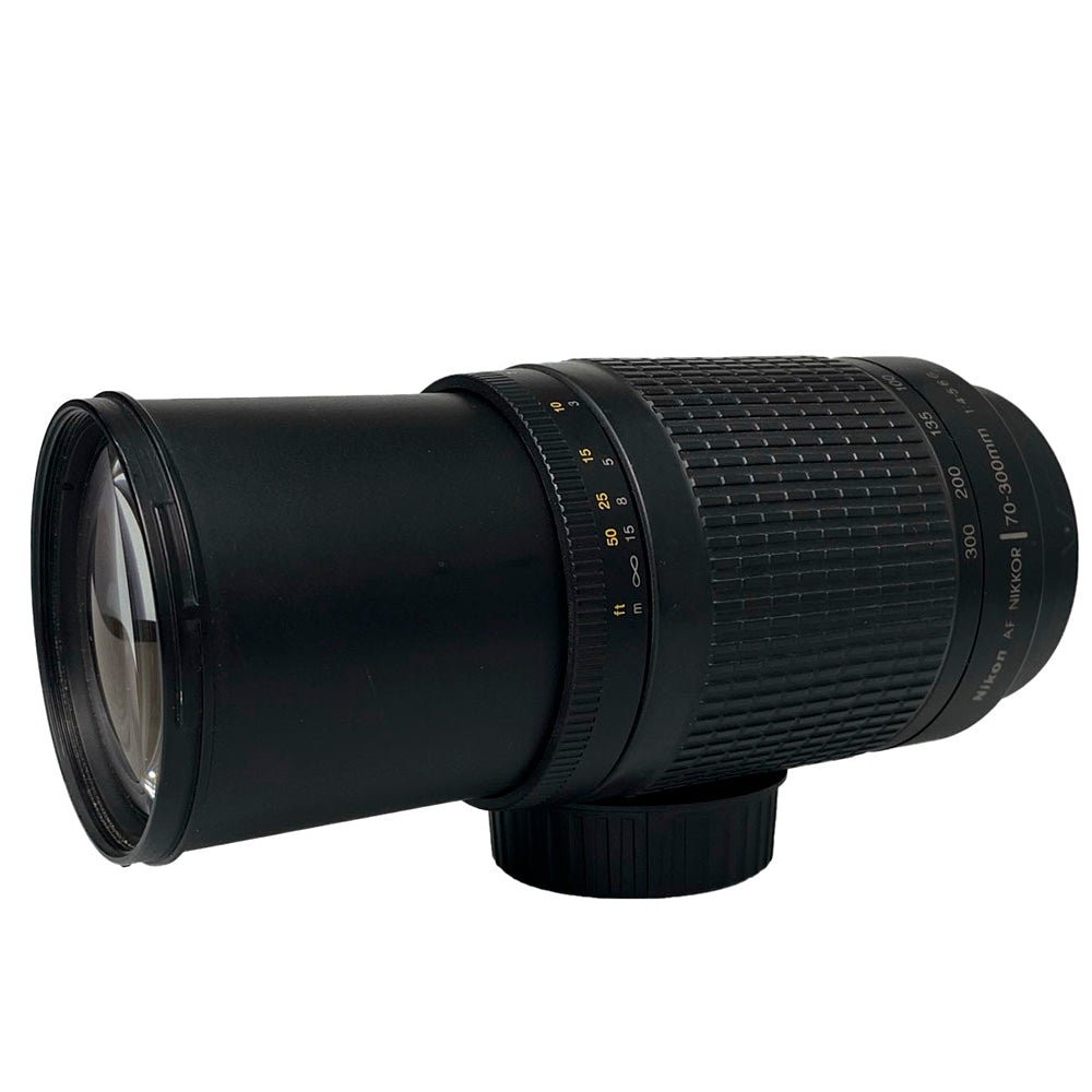 [PRE OWNED] Nikon AF Nikkor 70-300mm f 4 -5.6G Used Telephoto Lens F-Mount DX/ FX format Screw Drive AF AutoFocus with 9 Rounded Aperture Blades