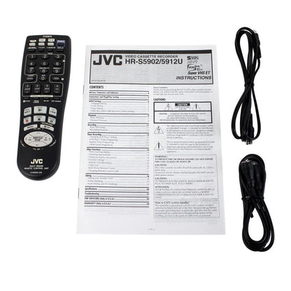 JVC HR-S5912U S-VHS ET VCR Home System Videocassette Recorder with Pro-Cision 19 Micron Heads, Hi-Fi Stereo, Audio & Video Insert Editing, Flying Erase Head