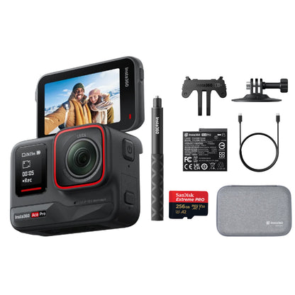 Insta360 Ace Pro 2 / Pro 8K AI-Powered Waterproof Action Camera with Leica Lens, 1/1.3" Sensor, FlowState Stabilization & Horizon Lock, Active HDR,  Gesture & Voice Control, Flip Touchscreen