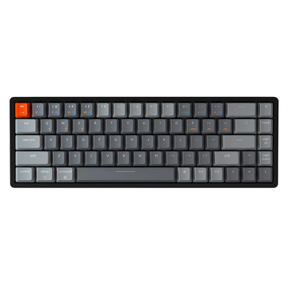 [CLEARANCE] Keychron K6 68 Keys Wireless / Wired Compact Mechanical Keyboard with Bluetooth, RGB Backlight, Aluminum Frame and Hot-Swappable Switches for Mac and Windows PC Computer (Red Linear) K6W1