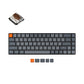Keychron K7 68 Keys Ultra Slim Bluetooth Wireless / Wired Compact TKL Tenkeyless Mechanical Keyboard with White Backlight and Low Profile Gateron Switches for Mac & Windows PC Computer (Red Linear, Blue Clicky, Brown Tactile) K7A1 K7A2 K7A3