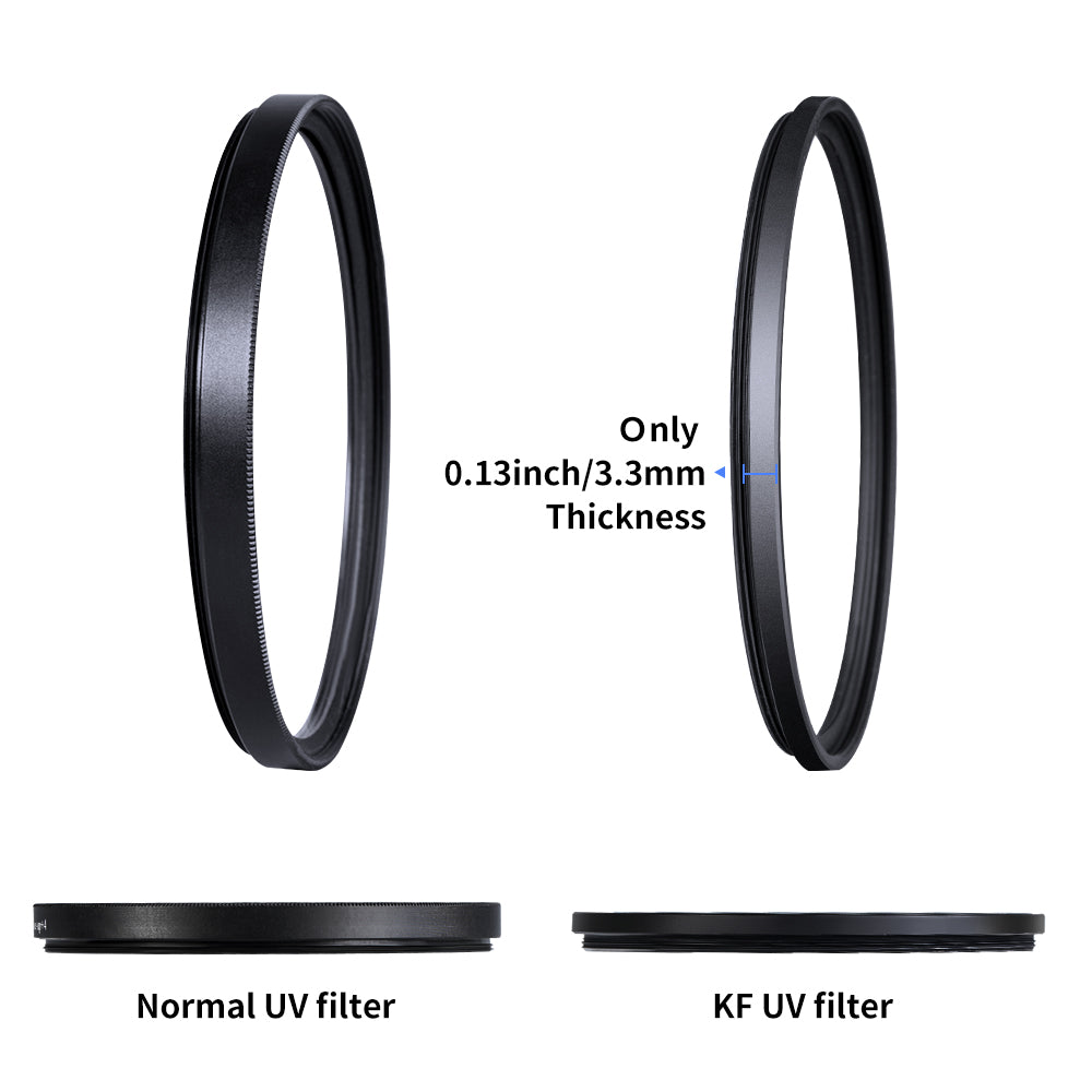 K&F Concept C-Series Ultra Slim HMC UV Ultraviolet Filter with Anti-Scratch & Anti-Fungus Multi-Layer Blue Coating for Digital Camera Lens 37mm 39mm 40.5mm 43mm 46mm 49mm 52mm 55mm 58mm 62mm 67mm 72mm 77mm