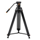K&F Concept VA18+ VH081 Heavy Duty 3-Section Professional Tripod and Stabilized Mounting Fluid Video Head with 8kg Max Payload, 72" Max Height with Locking Knobs and QR Plates for Photography and Videography KF09-121
