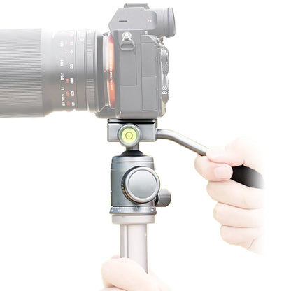 K&F Concept BH-26 360 Degree 26mm Panoramic Ball Head Mount with QR Quick Release Plate, 1/4" Bolt and 8kg Max Load for Tripod Monopod and Slide Rack (Black, Gray) KF31-049 KF31-049V1