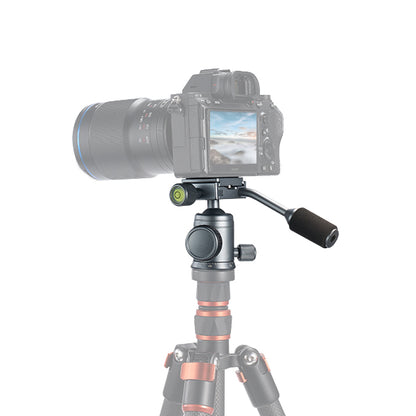 K&F Concept BH-26 360 Degree 26mm Panoramic Ball Head Mount with QR Quick Release Plate, 1/4" Bolt and 8kg Max Load for Tripod Monopod and Slide Rack (Black, Gray) KF31-049 KF31-049V1