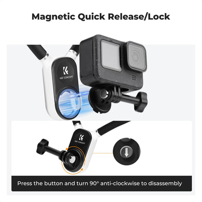 K&F Concept DJI Osmo Action 3 4 5 Pro Expansion Magnetic Mounting Adapter with 1/4" Screw Hole for Tripods, Selfie Sticks & Camera Accessories | KF31-144