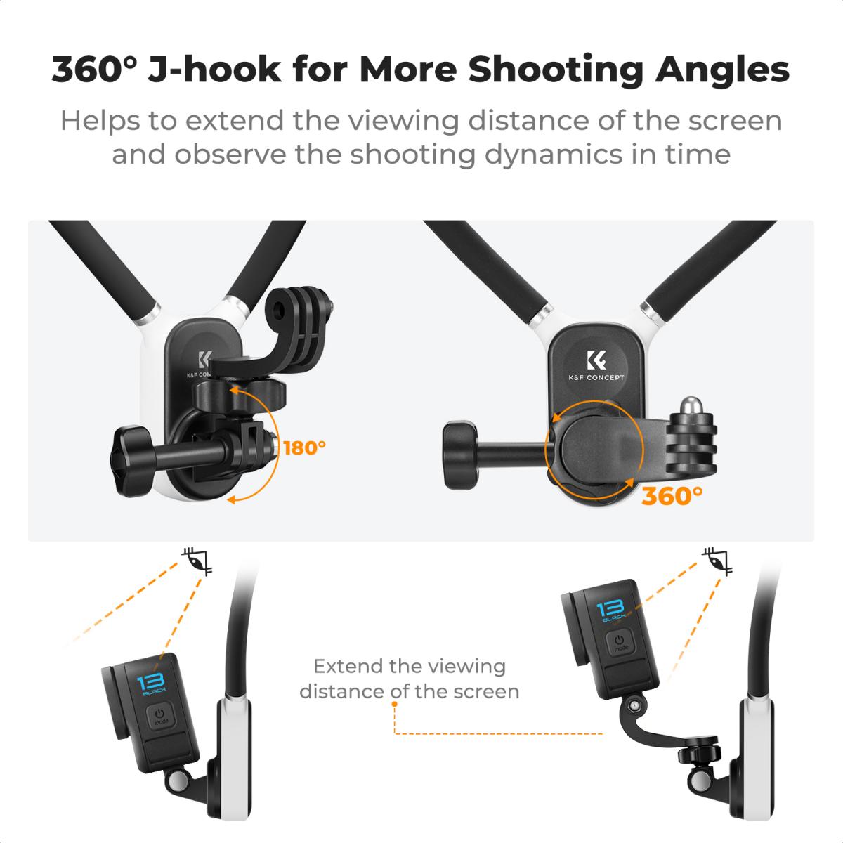 K&F Concept DJI Osmo Action 3 4 5 Pro Expansion Magnetic Mounting Adapter with 1/4" Screw Hole for Tripods, Selfie Sticks & Camera Accessories | KF31-144