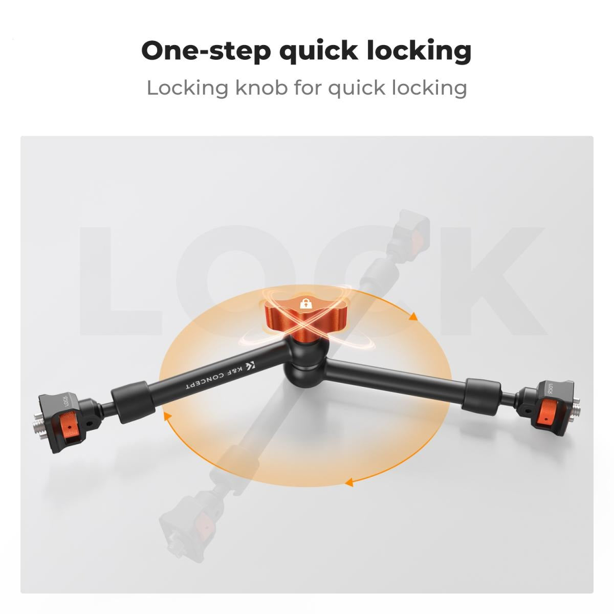 K&F Concept 60mm Super C-Clamp & 11" / 9.8" / 6" Magic Arm Mount with 360° Ball Head, 2kg Maximum Load Capacity, 1/4" & 3/8" Screw for Smartphone Clip, Fill Light, Compact, DSLR, SLR, Mirrorless, Panoramic, Action Cameras