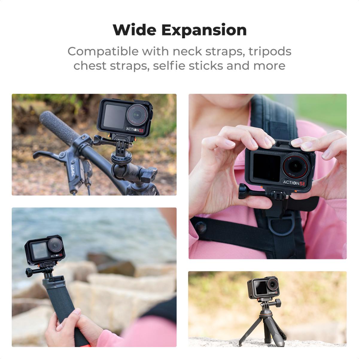 K&F Concept DJI Osmo Action 3 4 5 Pro Expansion Magnetic Mounting Adapter with 1/4" Screw Hole for Tripods, Selfie Sticks & Camera Accessories | KF31-144
