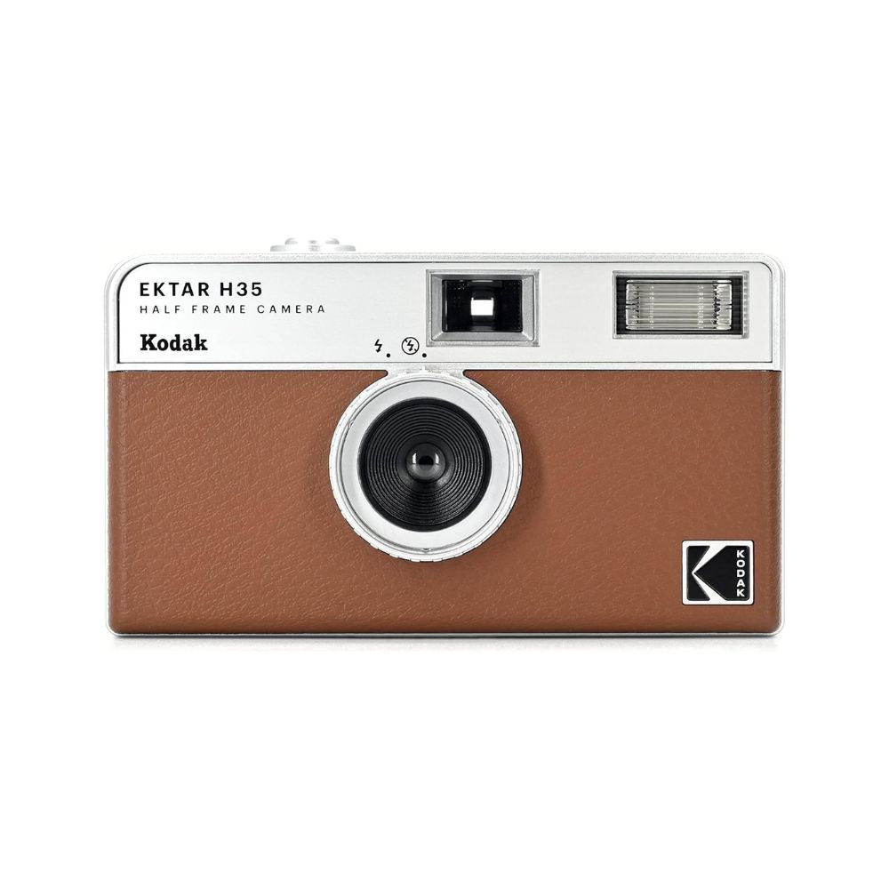 KODAK EKTAR H35 35mm Reusable Point & Shoot Analog Half Frame Film Camera with Max 72 Shots Exposures, Fixed Focus Wide-Angle Lens, Built-In Flash and Optical Viewfinder for Vintage Film Photography | Black, Brown, Off White, Sage, Sand