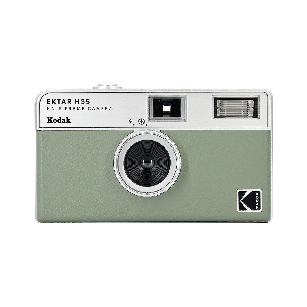 KODAK EKTAR H35 35mm Reusable Point & Shoot Analog Half Frame Film Camera with Max 72 Shots Exposures, Fixed Focus Wide-Angle Lens, Built-In Flash and Optical Viewfinder for Vintage Film Photography | Black, Brown, Off White, Sage, Sand