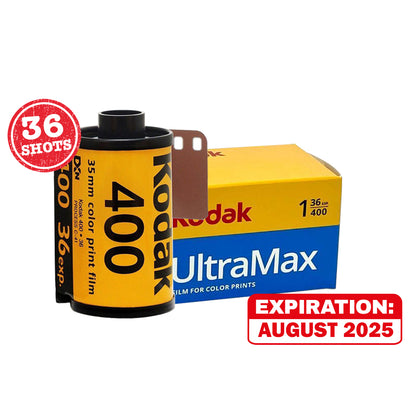 KODAK UltraMax 400 135 35mm Color Print Negative Film | 36 Exposure Shot for Photography | Expiry August 2025