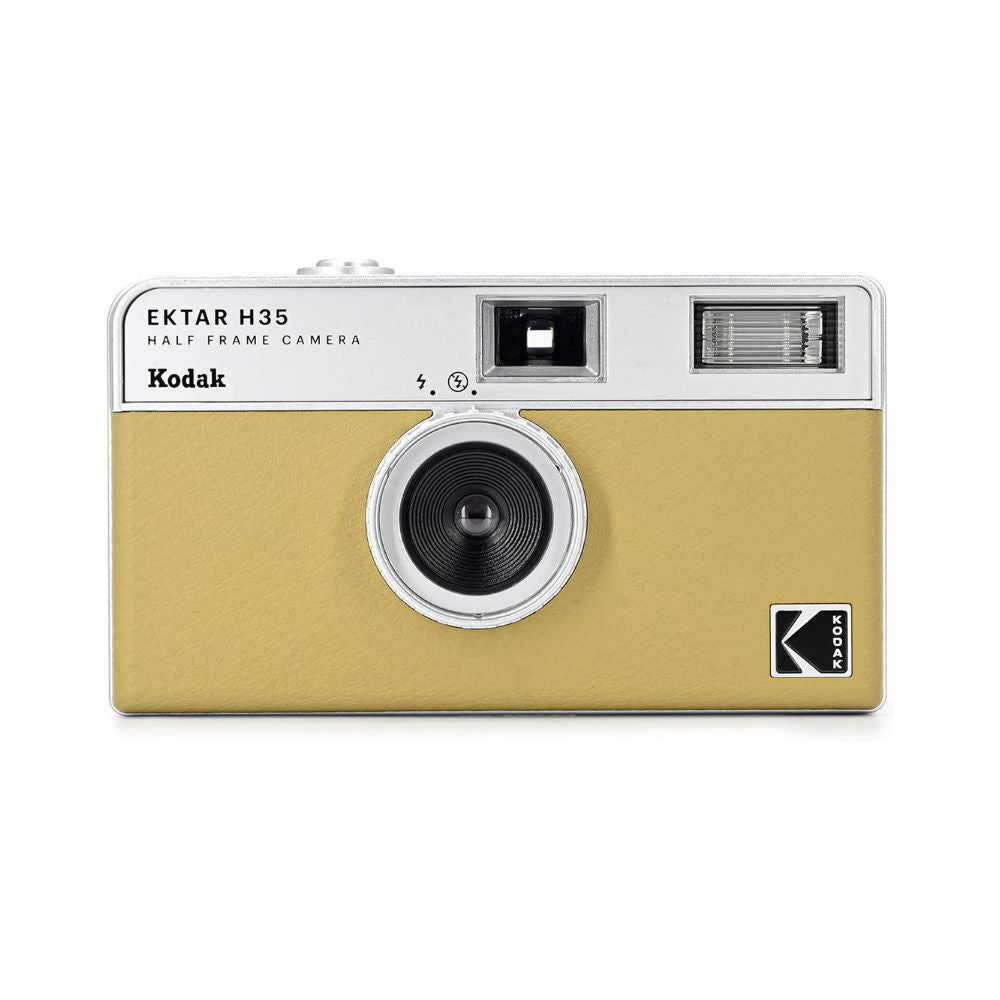 KODAK EKTAR H35 35mm Reusable Point & Shoot Analog Half Frame Film Camera with Max 72 Shots Exposures, Fixed Focus Wide-Angle Lens, Built-In Flash and Optical Viewfinder for Vintage Film Photography | Black, Brown, Off White, Sage, Sand