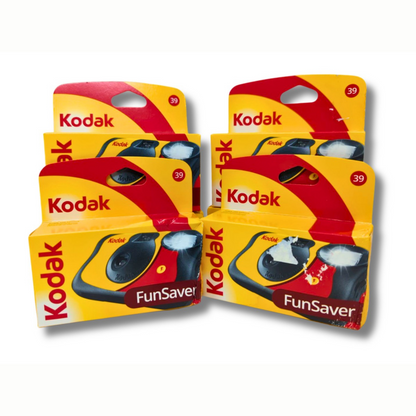 KODAK SUC Daylight / FunSaver Disposable Analog Film Camera with 39 / 27 Exposures Shots, 27 + 12 Sheets, 800 ISO, 35mm Film Format and C-41 Print Process for Point and Shoot Photography