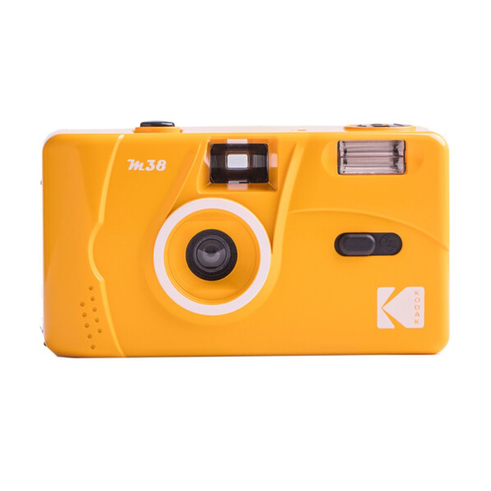 KODAK M38 35mm Reusable Point & Shoot Analog Power Flash Film Camera ISO 200 / 400, 36 Max Shots Exposures, Fixed Focus Lens, Flash On/Off Switch, Manual Film Wind and Rewind for Photography | Cloud White, Grape Fruit, Lavender, Yellow