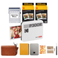 KODAK Mini 3 RETRO Portable Bluetooth NFC Wireless 620mAh Photo Printer Bundle Kit with 68 Film Sheets and Accessories, 3" x 3" Prints, 4PASS Print Technology, Bordered / Borderless Printing and Mobile Smartphone App Support (P300R) | Yellow, Black, White