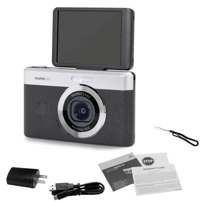 KODAK PIXPRO C1 & FZ55 Compact Digital Cameras with 13MP/16MP CMOS Sensors, Up to 5x Optical Zoom & 28mm Wide Angle Lens, Full HD Video, Rechargeable Li-Ion Battery