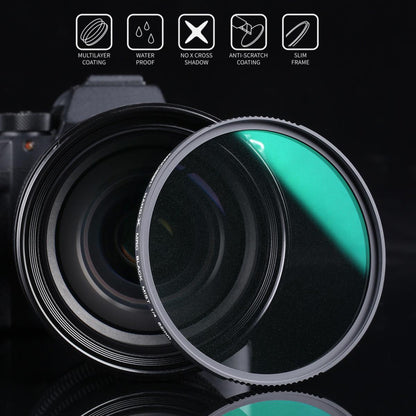 K&F Concept Black Mist 1/4 Density Nano-X Lens Filter w/ Cinebloom Black Diffusion Special Effects (37mm, 40.5mm, 43mm, 46mm, 49mm, 52mm, 55m, 58mm, 62mm, 67mm, 72mm, 77mm, 82mm, 86mm, and 95mm)