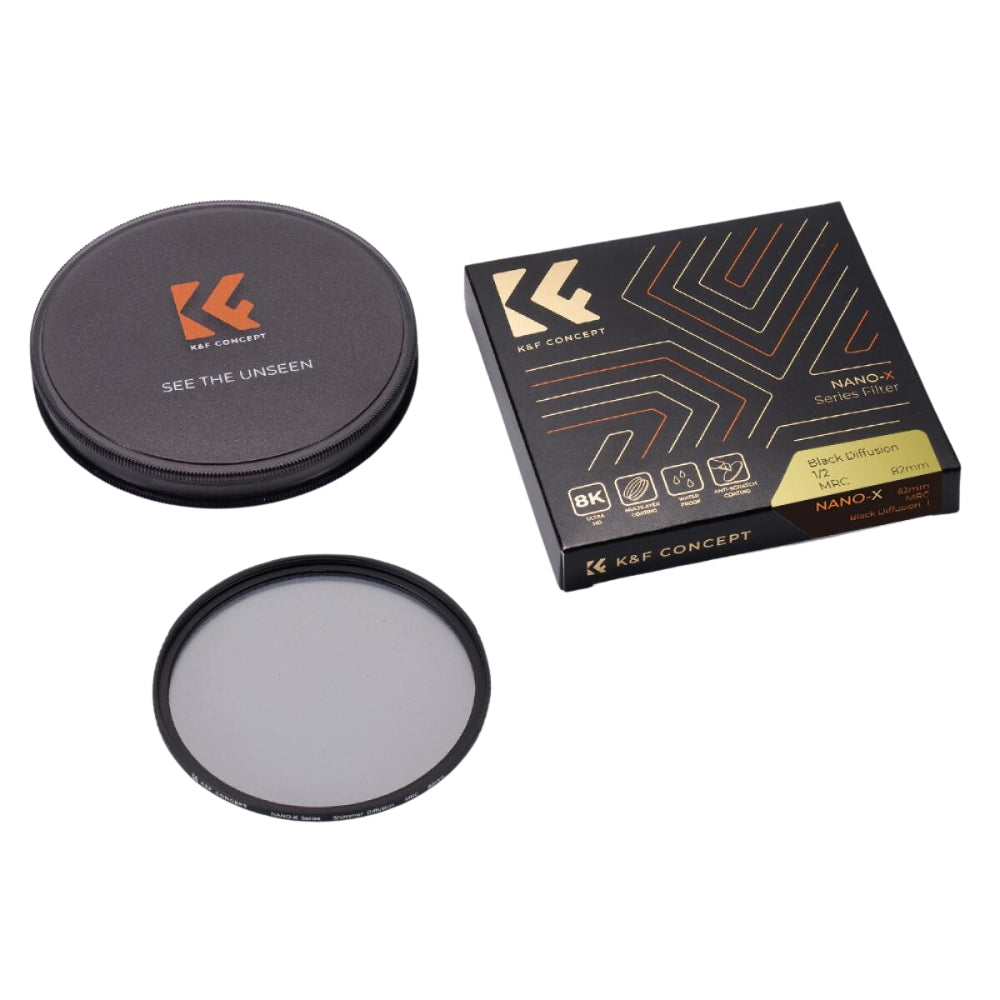 CLEARANCE SALE K&F Concept Black Mist 1/2 Density Nano-X Series Dark Diffusion Lens Filter with Special Effects and Ultra Clear Multi-layer Coating (Available in 49mm, 58mm, 67mm, 72mm, 77mm and 82mm)