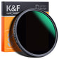 K&F Concept Nano D Series 1/4 Neutral Density ND3 to ND1000 Variable ND Lens Filter for DSLR and Mirrorless Cameras | 49mm, 52mm, 55mm, 58mm, 62mm, 67mm, 72mm, 77mm, 82mm
