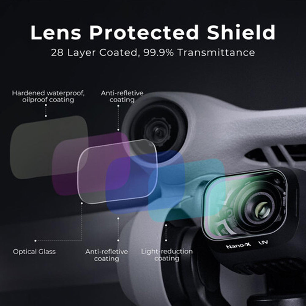K&F Concept Nano-X Series DJI Mini 3 Pro / Mini 3 UV Ultraviolet Optical Lens Filter Waterproof Anti-Reflective UHD MRC 28-Layer Nano-Coating | Aerial Drone Lens Filter