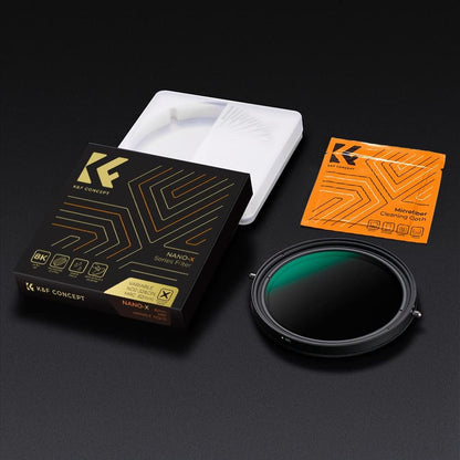 K&F Concept Nano X Series ND2-ND32 Variable Neutral Density + Polarizing (ND + CPL) Optical Lens Filter Waterproof UHD MRC 28-Layer Nano-Coated for Camera Lens | 46mm
