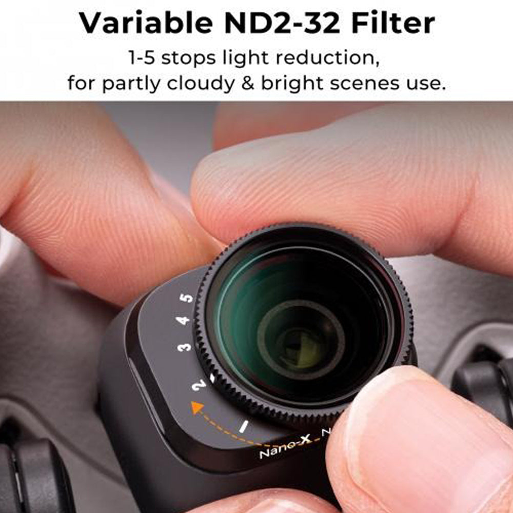 K&F Concept Nano-X Series Variable ND2 - ND32 + ND32 - ND512 Camera Lens Filter with 1-5 / 5-9 Stops Light Reduction for DJI Mini 3 / 3 Pro Drone with AGC Imported Glass, 28 Multi-Layer Coating for Drone Photo and Video