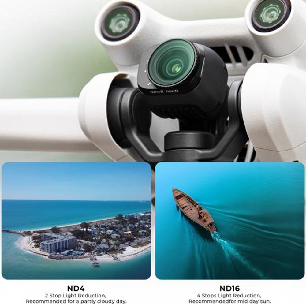 K&F Concept Nano-X Series Variable ND2 - ND32 + ND32 - ND512 Camera Lens Filter with 1-5 / 5-9 Stops Light Reduction for DJI Mini 3 / 3 Pro Drone with AGC Imported Glass, 28 Multi-Layer Coating for Drone Photo and Video
