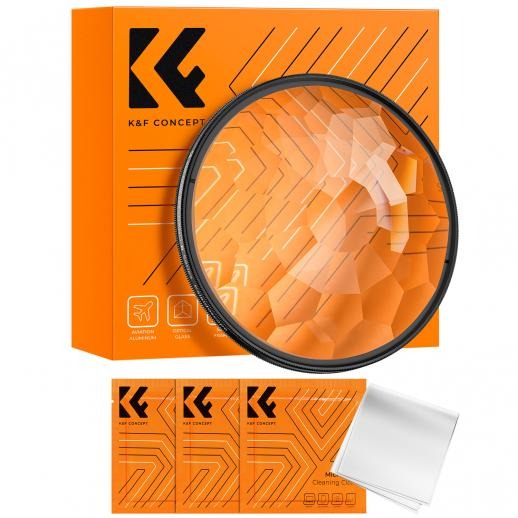 K&F Concept Nano-B Series Kaleidoscope K9 Special Effects Optical Glass Filter for Camera Lens with 3pcs Microfiber Cleaning Cloths for Photography 58mm, 67mm,72mm, 77mm, 82mm