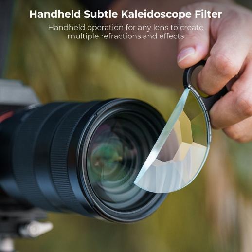 K&F Concept Nano-B Series Handheld Kaleidoscope K9 Special Effects Optical Glass Filter for Camera Lens with 3pcs Microfiber Cleaning Cloths for Photography - 79mm