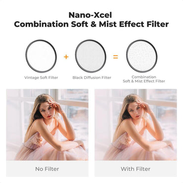 K&F Concept Nano‑X Series 49mm-82mm Combination Soft & Mist Lens Filter Cinematic Effect