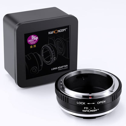 [CLEARANCE] K&F Concept FD-L Canon FD/FL Lenses to L-Mount Leica T, SL, CL, TL, TL2, SL, SL2, SL2-S & Panasonic Lumix S1, S1R, S1H, S5 Mirrorless Cameras - Lens Adapter Ring Converter | KF06-468