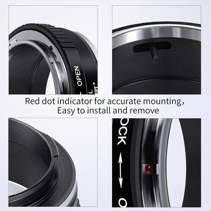 [CLEARANCE] K&F Concept FD-L Canon FD/FL Lenses to L-Mount Leica T, SL, CL, TL, TL2, SL, SL2, SL2-S & Panasonic Lumix S1, S1R, S1H, S5 Mirrorless Cameras - Lens Adapter Ring Converter | KF06-468