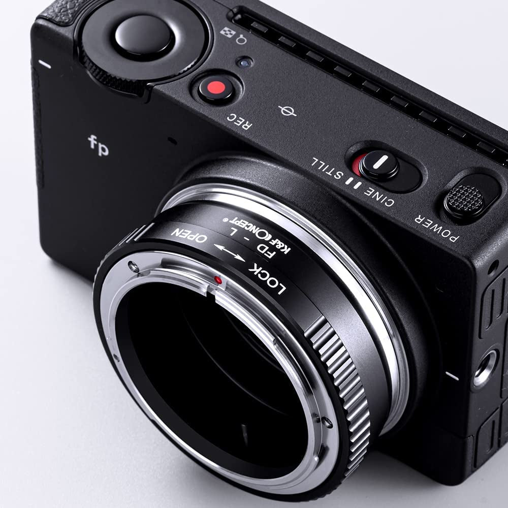 K&F Concept FD-L Canon FD/FL Lenses to L-Mount Leica T, SL, CL, TL, TL2, SL, SL2, SL2-S & Panasonic Lumix S1, S1R, S1H, S5 Mirrorless Cameras - Lens Adapter Ring Converter | KF06-468