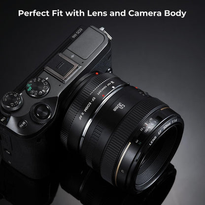 K&F Concept EF-EOS M High-Speed Auto Focus Adapter for Canon EF / EF-S Lens to M Mount Full Frame & APS-C Camera EOS M3 M5 M6 M10 M50 M100 M200