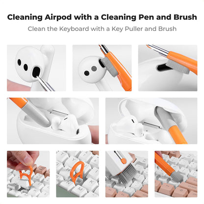 K&F Concept 11-in-1 Portable Cleaning Tool Kit with Compact Storage Design for Cameras, Lenses, Keyboards, Laptop, Computers, Monitors, Smartphones, Tablets, Headphones, Earbuds, Earphones, Electronics and Mobile Devices | KF08-051