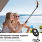 K&F Concept MS04 62" Retractable Selfie Stick Tripod with Built-In Mobile Phone Clip Holder, Action Camera Mount Adapter, Bluetooth Remote Control for Smartphones, Digital Camera, Video Fill Light, Camcorder, GoPro Hero, Insta360, DJI Osmo
