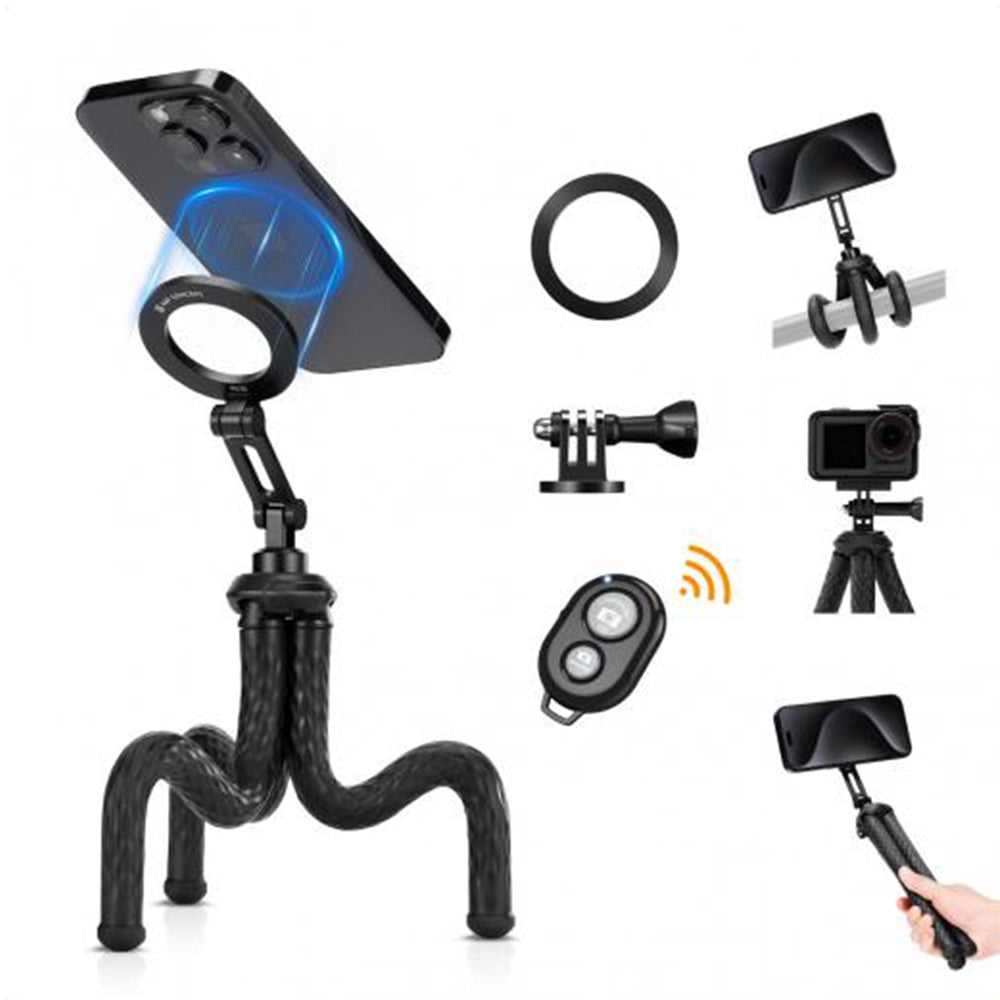 K&F Concept MS29 MS36 Extendable Flexible Octopus Tripod + Remote with MagSafe Magnetic Holder for Smartphones, Mirrorless and Action Cameras | KF09-152 KF09-164