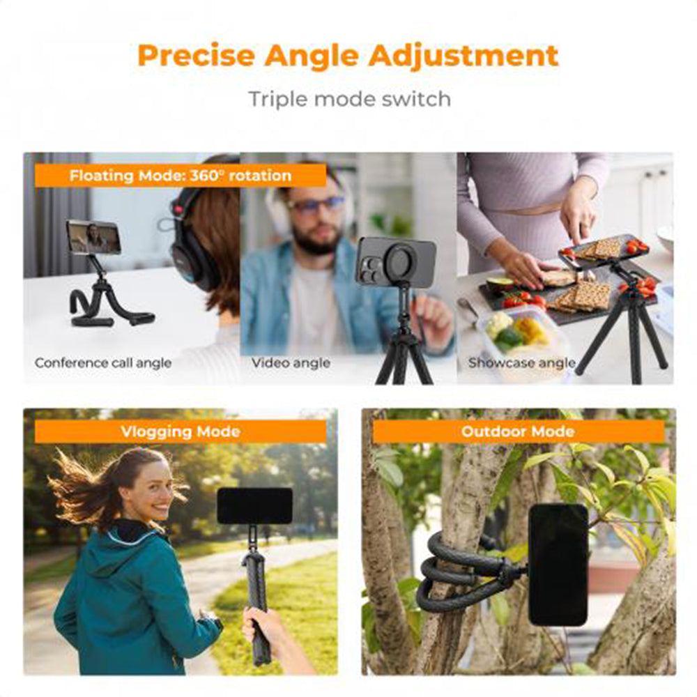 K&F Concept MS29 MS36 Extendable Flexible Octopus Tripod + Remote with MagSafe Magnetic Holder for Smartphones, Mirrorless and Action Cameras | KF09-152 KF09-164
