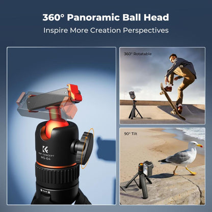 K&F Concept 2-in-1 Magnetic Quick Release Tripod Selfie Stick for Osmo Nano & Action 6
