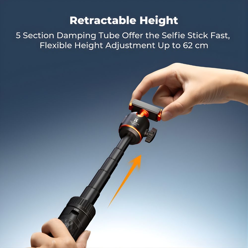 K&F Concept 2-in-1 Magnetic Quick Release Tripod Selfie Stick for Osmo Nano & Action 6