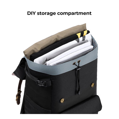 K&F Concept 20L Camera Electronics Backpack with 15 Inch Laptop Compartment, Built-In Waterproof Rain Cover for Drones, Lens, Tripod, DSLR/SLR, Mirrorless Camera & Accessories (Blue, Black) | KF13-066V10 KF13-066V12