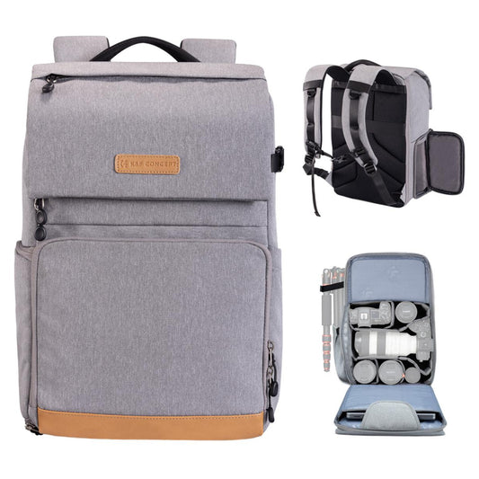 K&F Concept Beta 22L Professional Photography Camera Backpack Bag with 15" Laptop Computer Compartment, Rain Cover, Large Storage for Tripod, Lens, Flash, Battery Charger, Video Light, DJI Drone, Digital Mirrorless & DSLR Camera | KF13-104V1